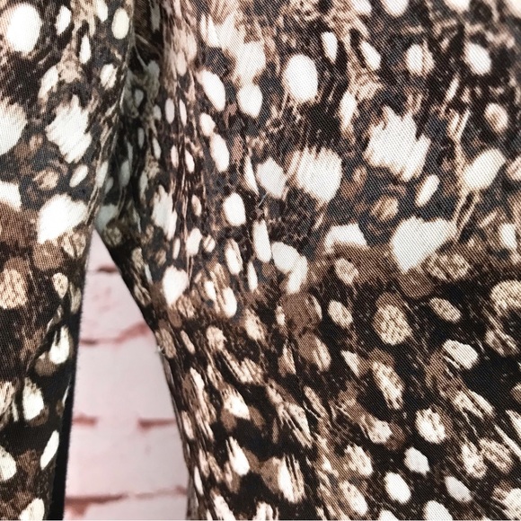 BCBGMaxAzria BOWIE Feather XXS Camel Combo Leopard print Tuxedo Blazer Jacket - Picture 14 of 16